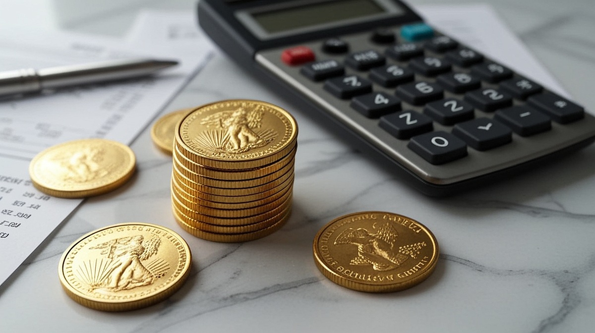Gold IRA fees calculation with gold coins and calculator